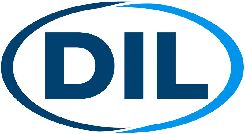 DIL company logo with blue oval design